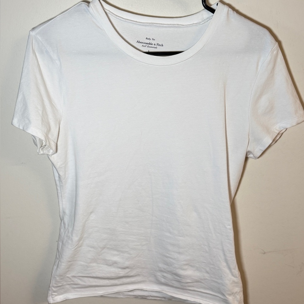 abercrombie and fitch white baby tee